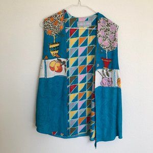 Platinum Petites 1990's Retro Vintage Printed Vest